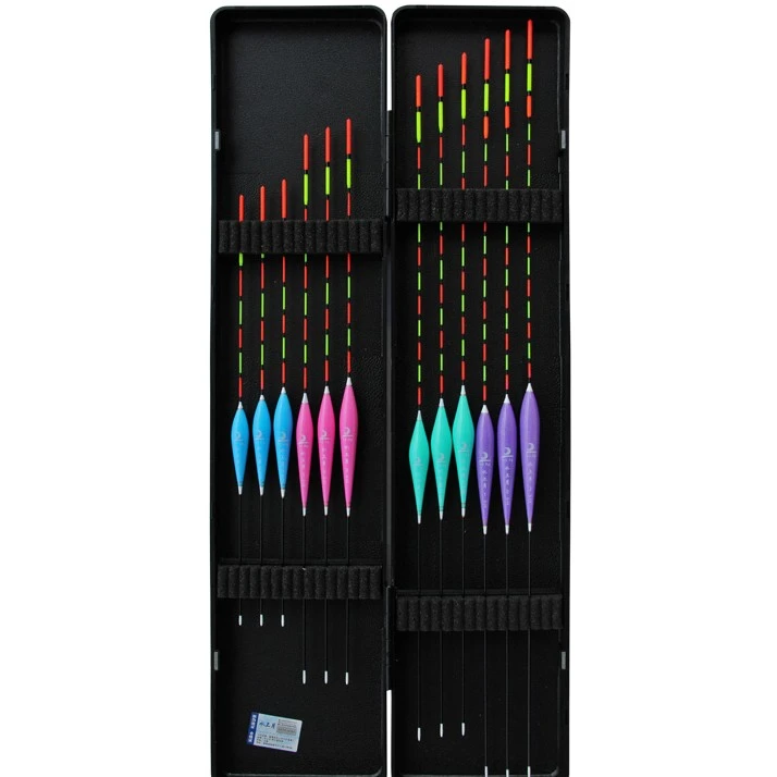 12支升级高端变色龙精品浮漂套装白天漂全水域综合鱼漂渔具钓具