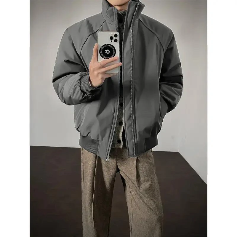 【特殊吊牌】重磅美式立领领冬季立领三防夹克棉服男短款cleanfit