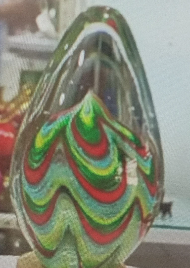 手工琉璃异形冰岛火山桌面摆件