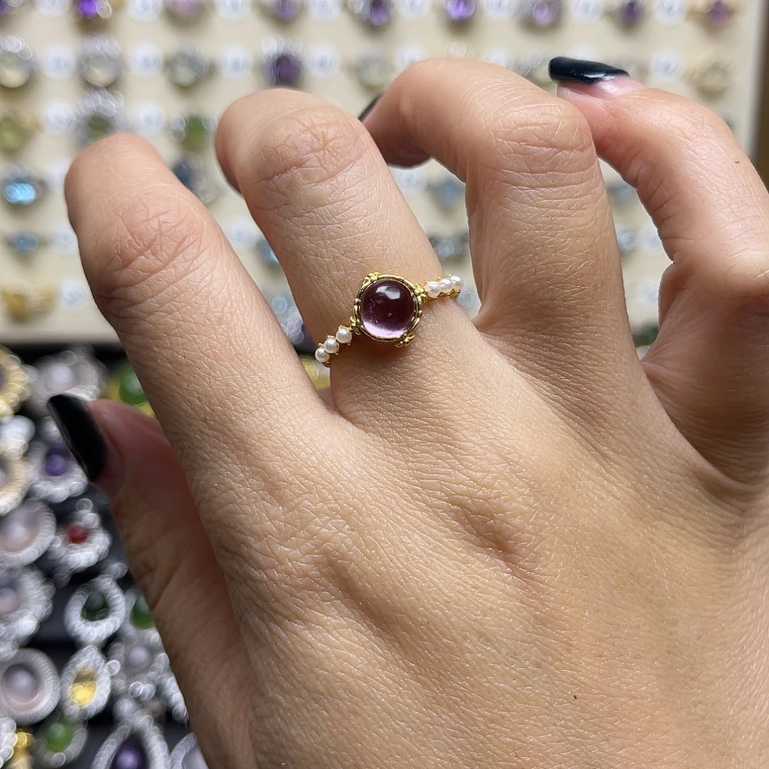 紫晶银S925镶嵌戒指