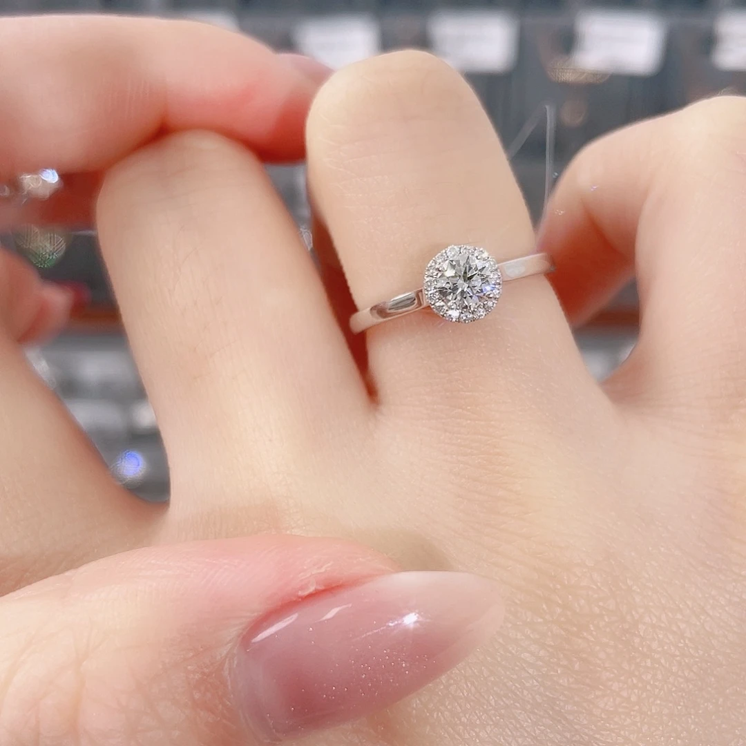 天然钻石戒指/指环18K金镶嵌DS24110202