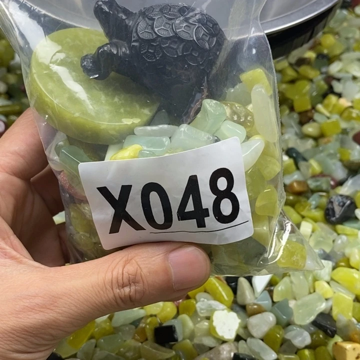 蛇纹石玉未镶嵌鱼缸石