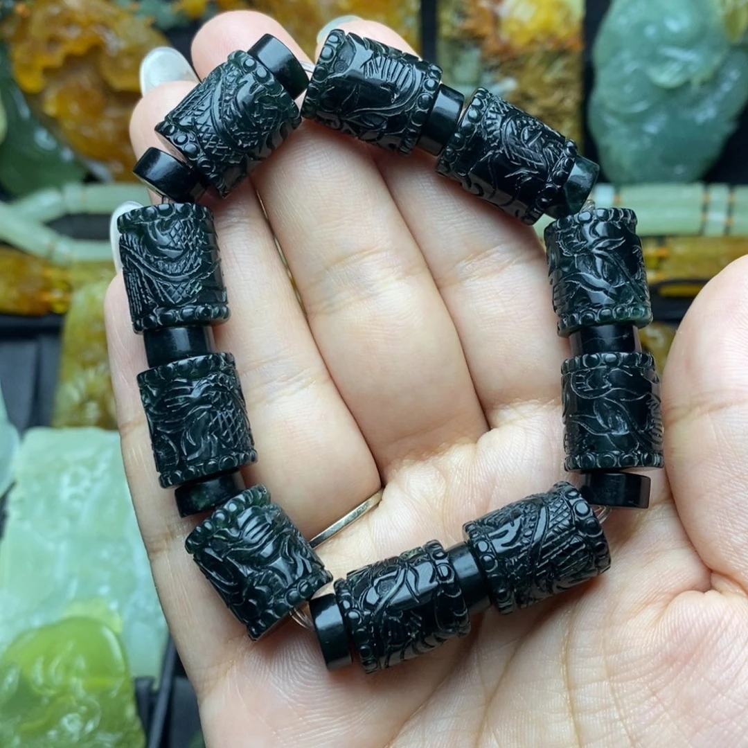 未镶嵌蛇纹石玉手链