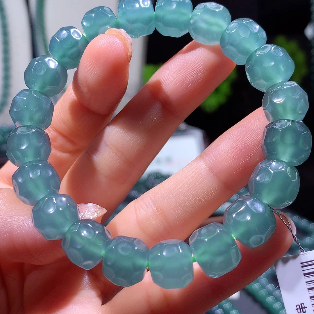翡翠未镶嵌手链天然a货翡翠手串11+