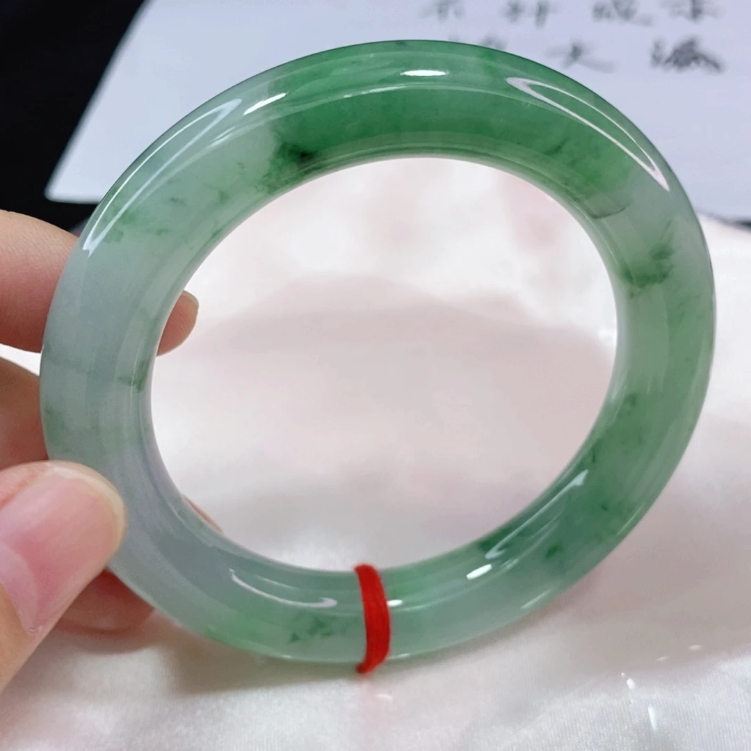 未镶嵌手镯翡翠58.6圈口圆条高货高品质新货到