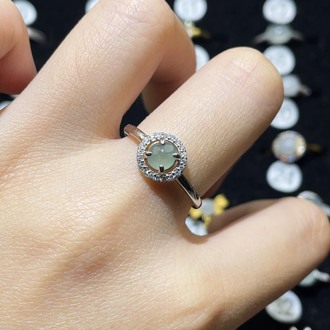 翡翠未镶嵌戒指戒指