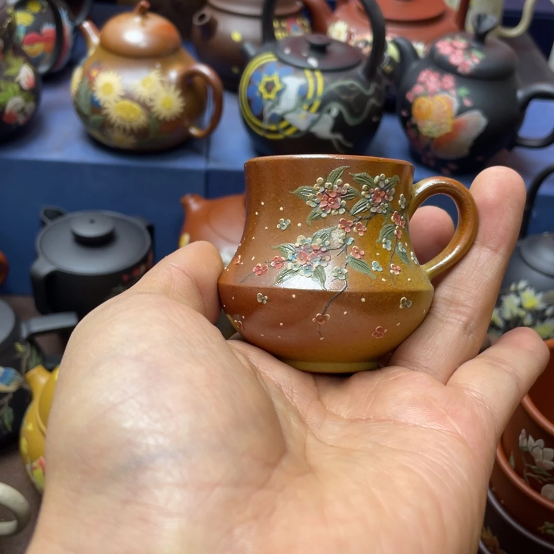 红泥茶杯紫砂主人杯60cc