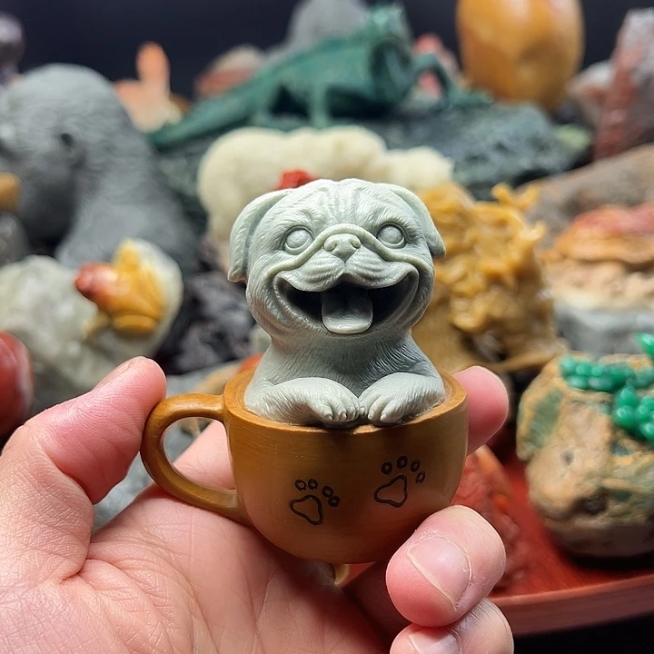 东北石松花石摆件