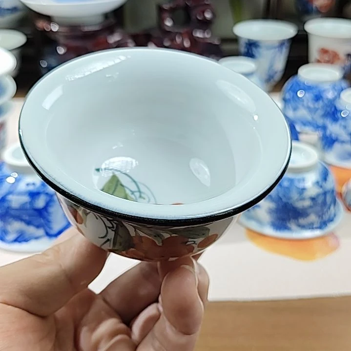 景德镇手绘陶瓷茶具杯子