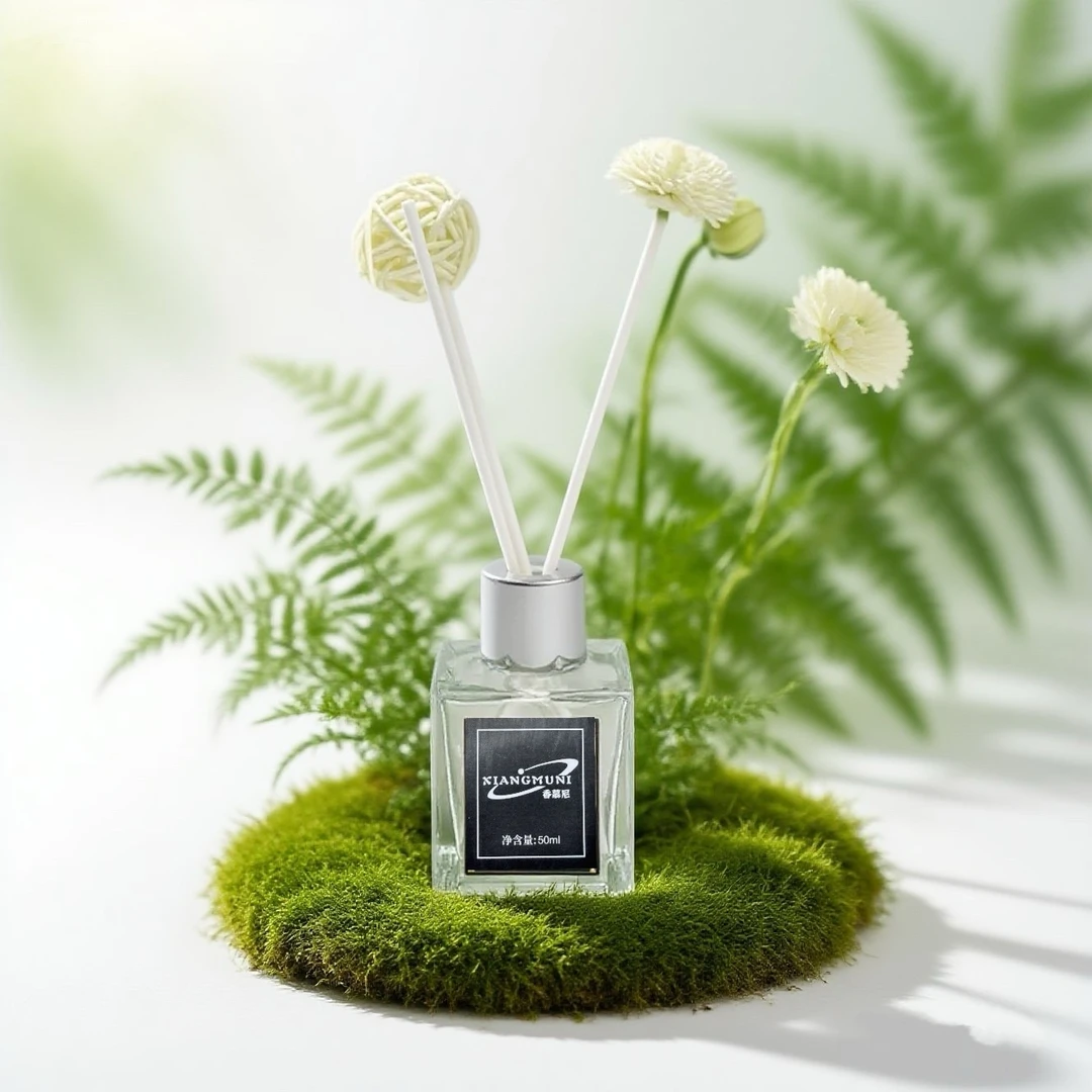 香慕尼无火香氛精油卧室持久高级酒店香透明方瓶清新留香花香家用
