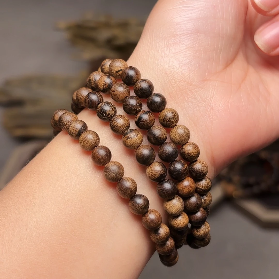 沉香手串越南芽庄瘤疤黄棋楠0.6✖️108