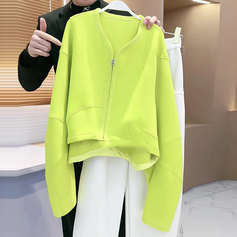 早秋新款时尚穿搭设计感时髦洋气宽松显瘦休闲卫衣裤子百搭两件套