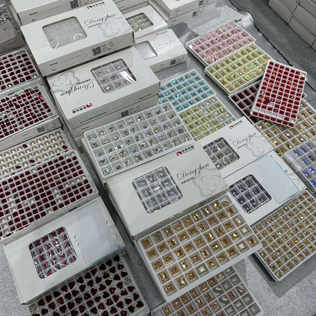 饰品专场-东洲水晶美甲饰品美甲钻饰尖底平底美甲饰品