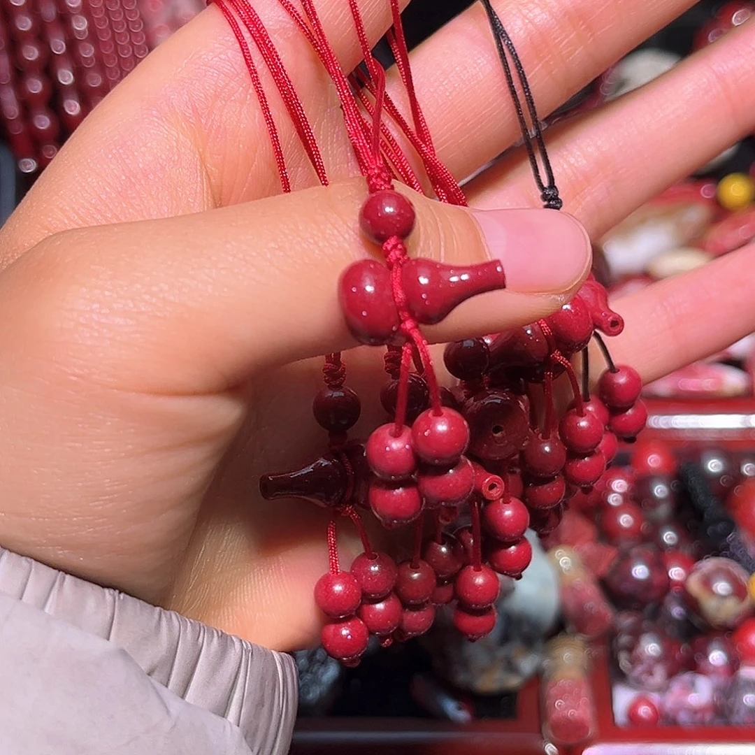 天然辰砂高含量紫金砂葫芦挂件