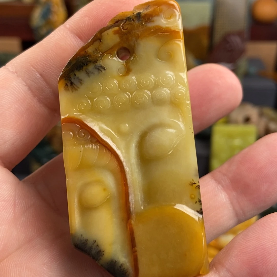 岫玉未镶嵌手把件