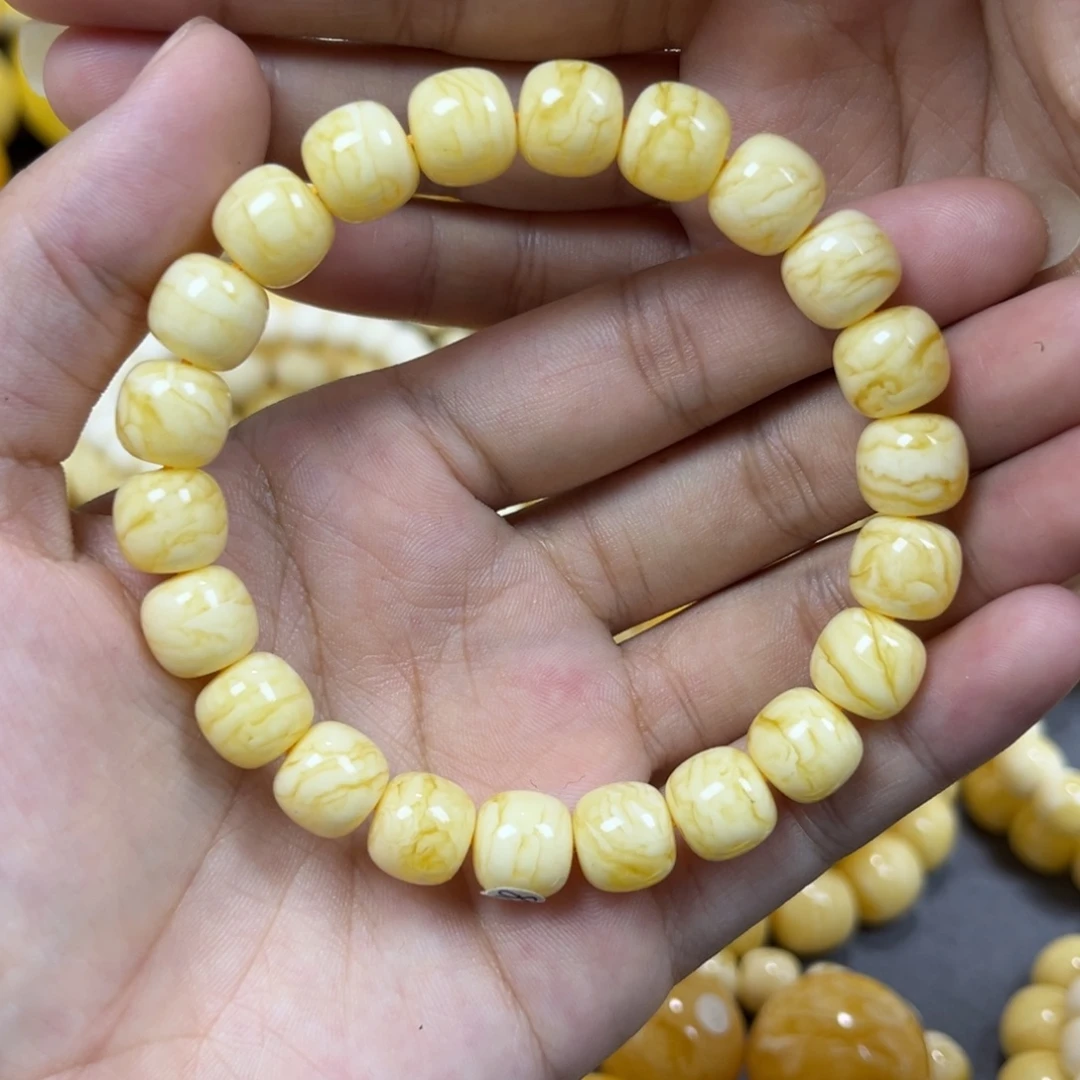 琥珀未镶嵌手串同料老邢手串10mm