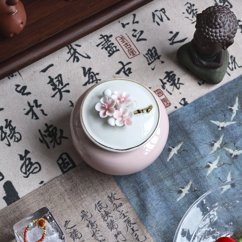 【凤庭】人文茶道器具茶周边茶空间茶叶罐（馋猫0348）