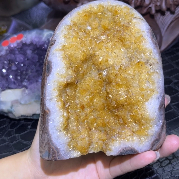 未镶嵌发饰水晶黄晶簇