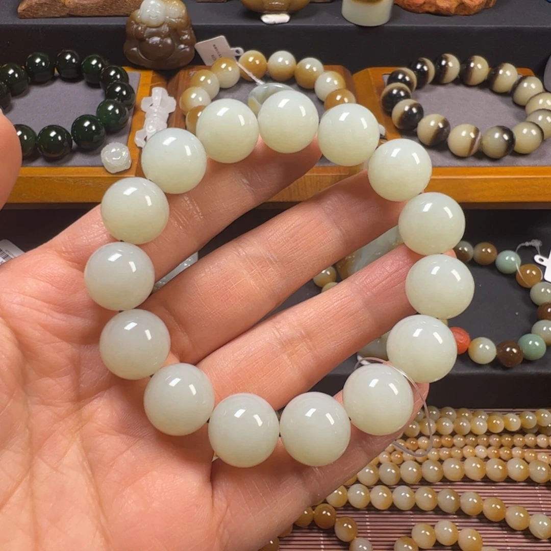 和田玉未镶嵌手链卡14