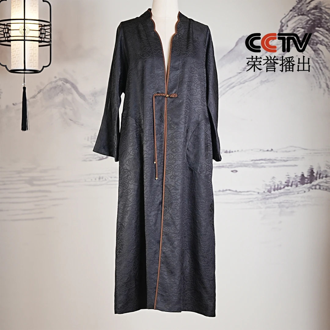 萧娘【锦煜】香云纱新中式女连衣裙中国风桑蚕丝中长款2051