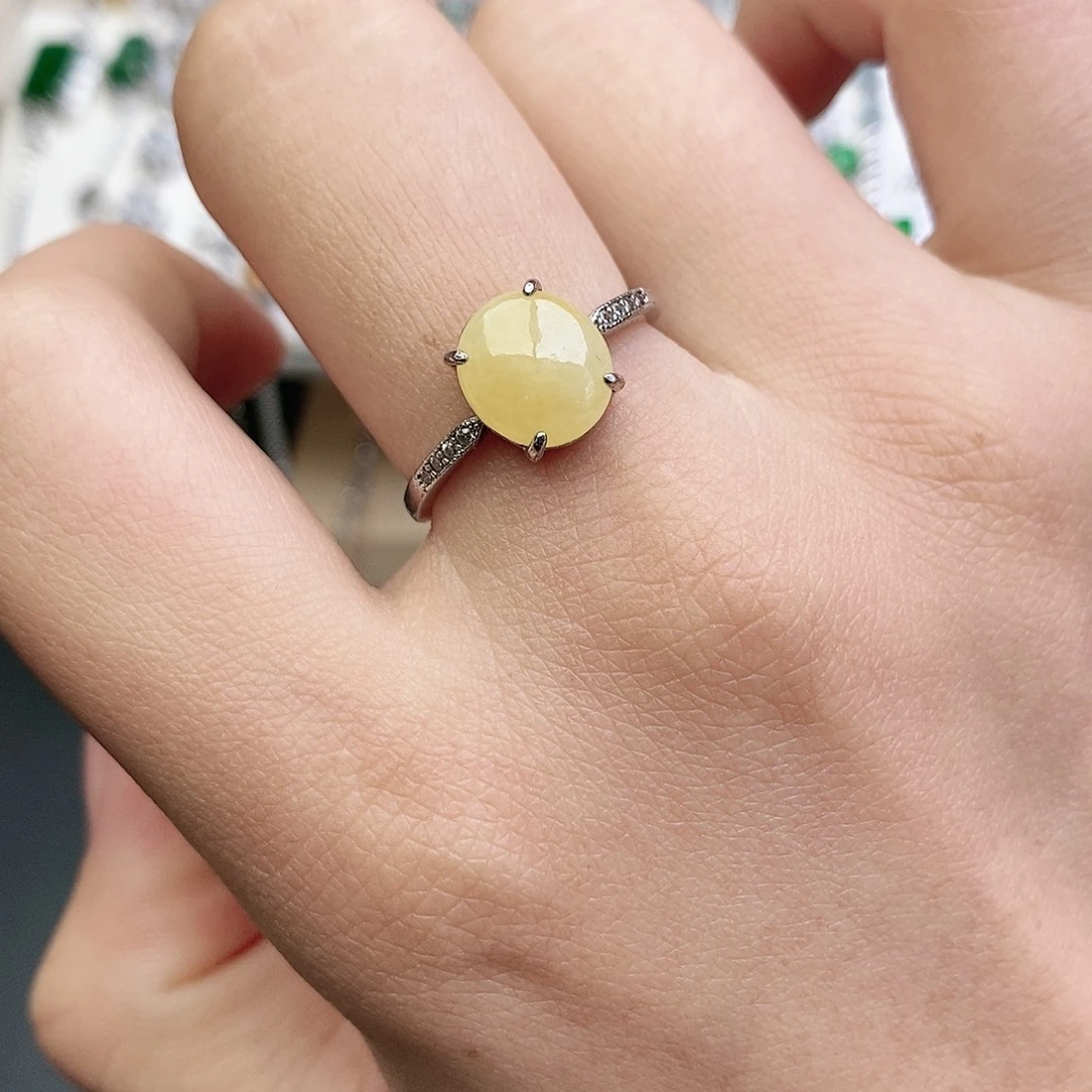 翡翠银S925镶嵌戒指