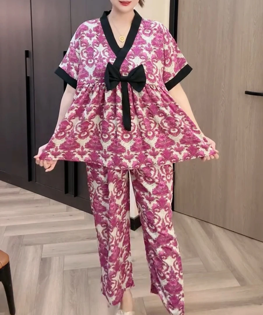 减龄亲肤蝴蝶结韩版家居服【实物微色差】