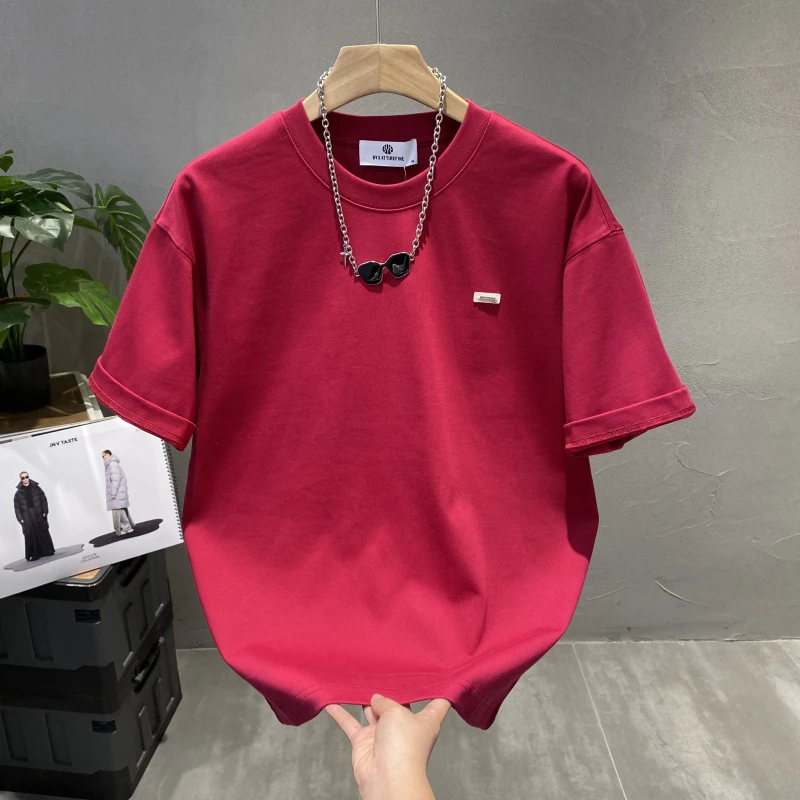 净版舒适百搭短袖T恤男士白色内搭打底衫男夏季新款日系休闲上衣