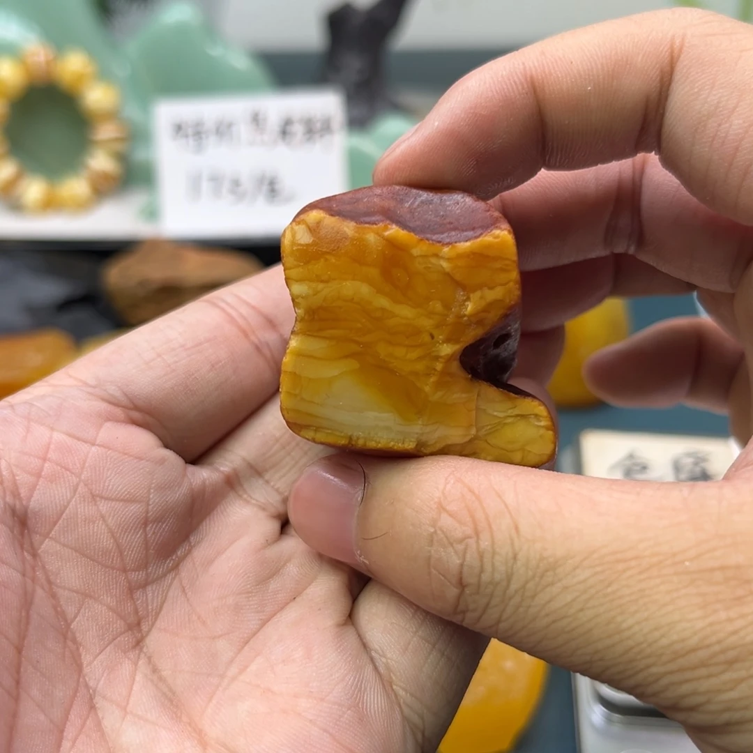 趴***菜定制琥珀未镶嵌蜜蜡原石不退不换