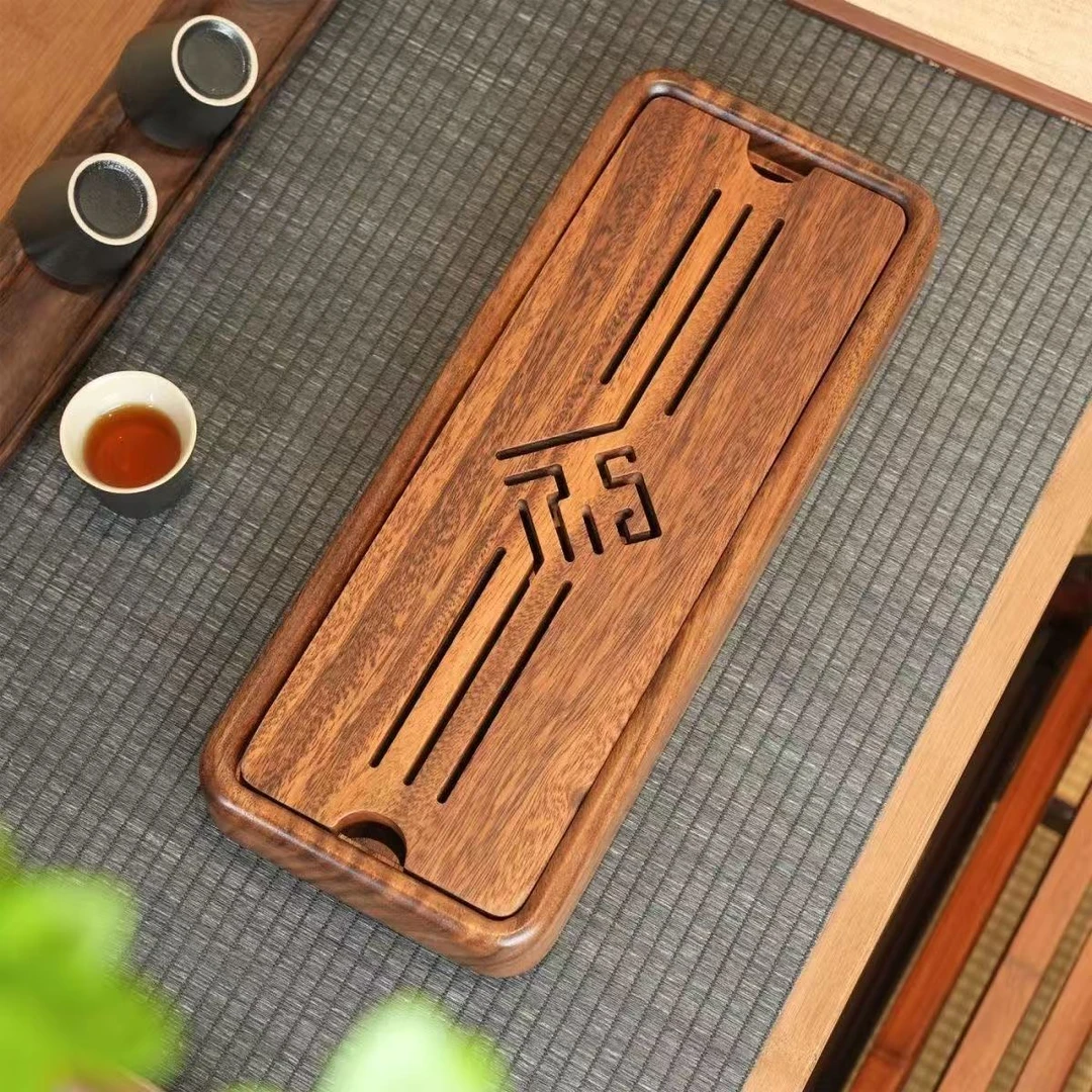 家用茶盘干泡盘干泡台茶盘轻奢沥水日式小型长方形简约茶托盘