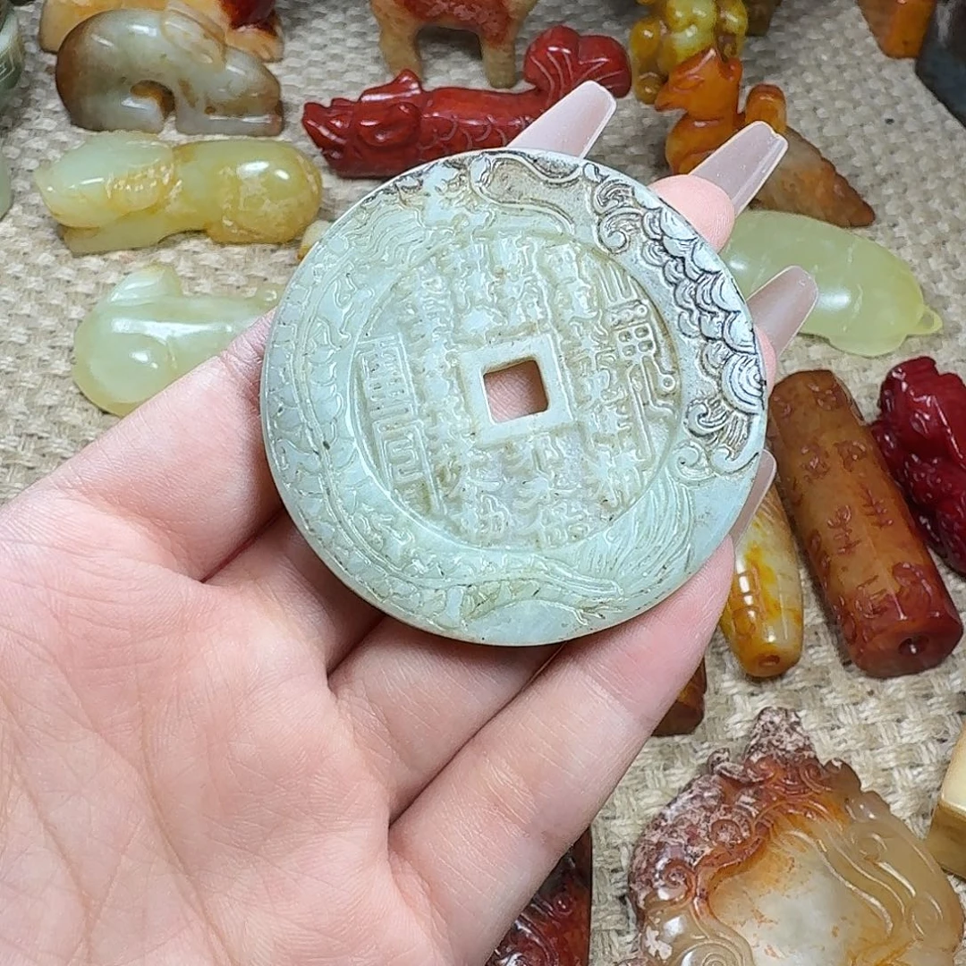 白玉菩提吊坠挂件