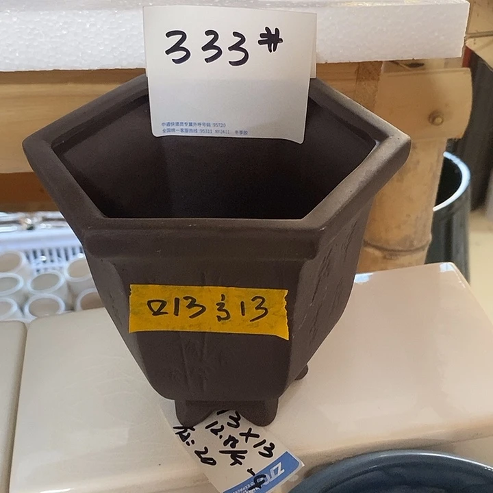 紫砂花盆多肉植物盆瑕疵有孔