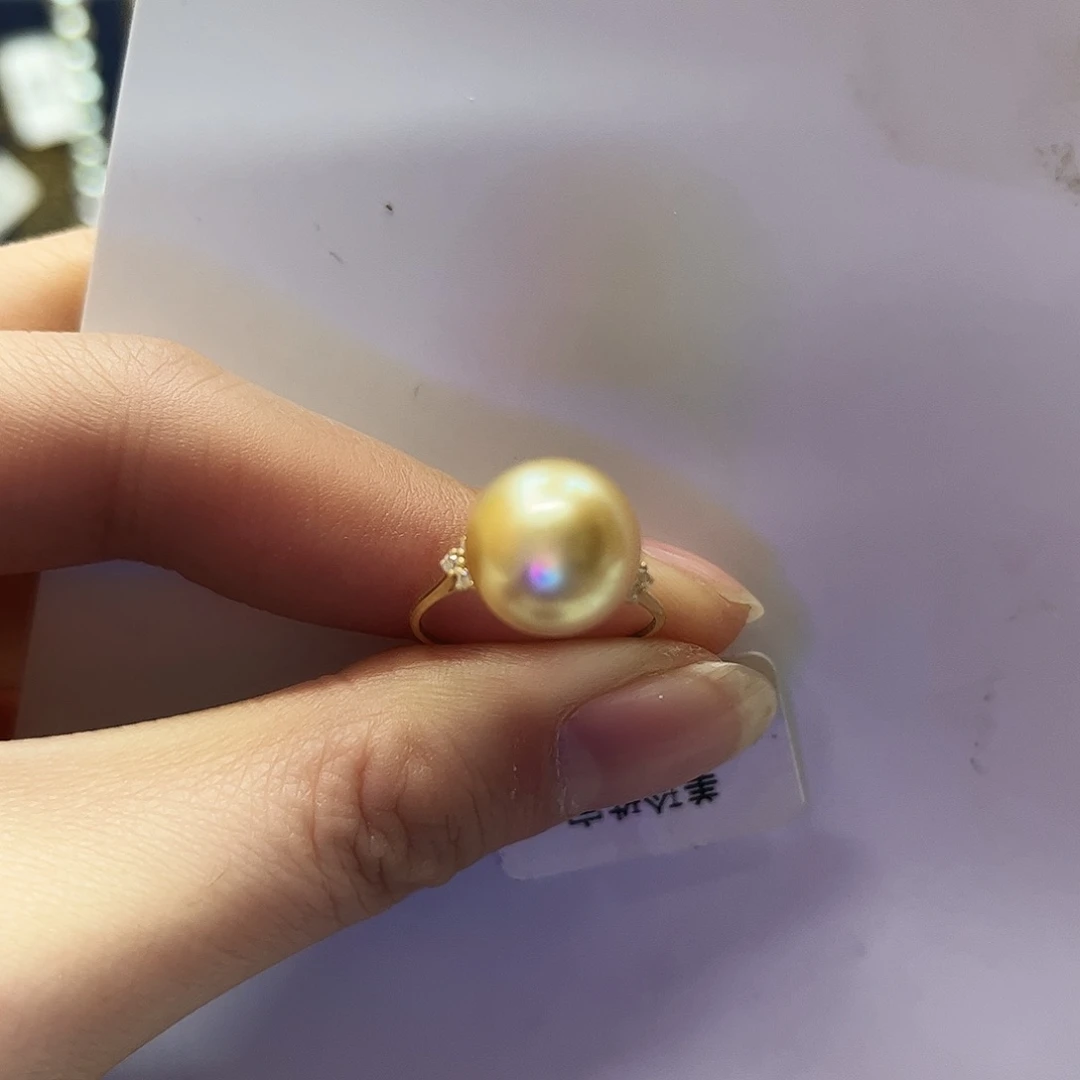 戒指海水珍珠18K金镶嵌