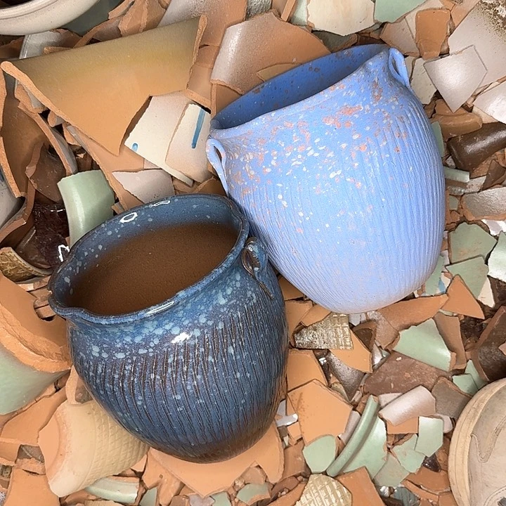 粗砂花盆微瑕花盆处理来啦