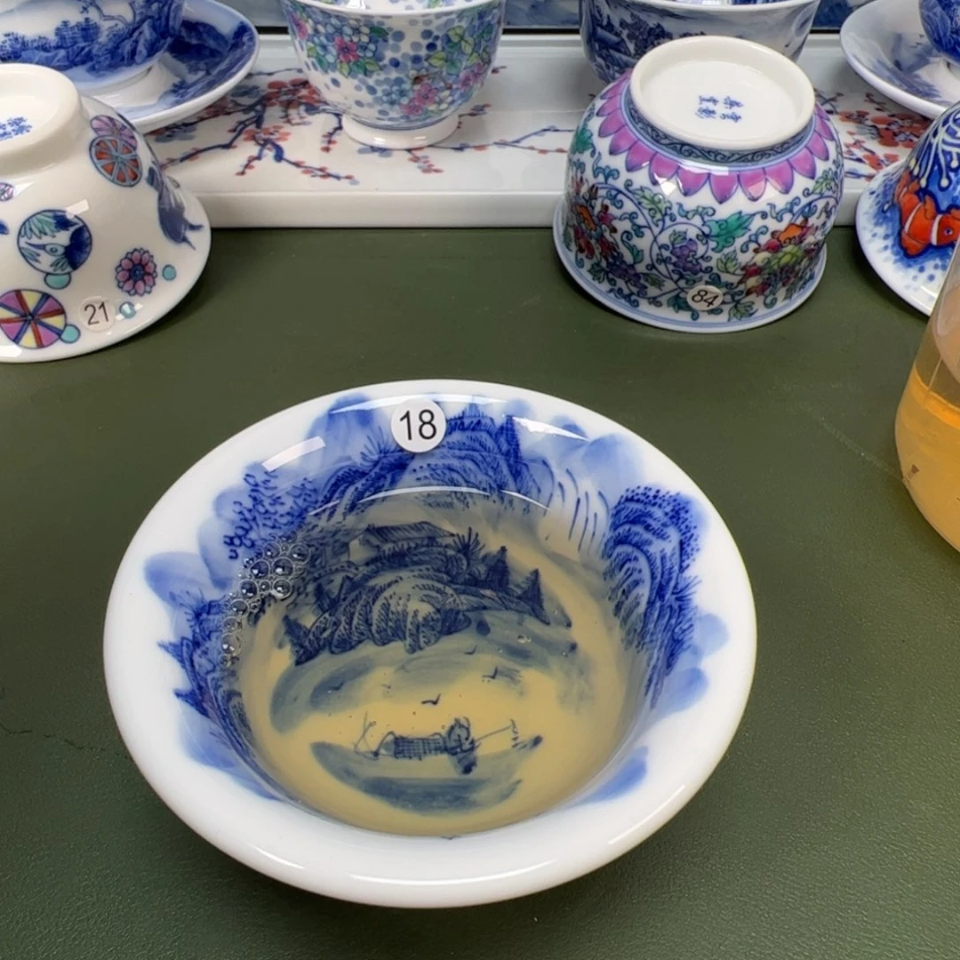 陶瓷景德镇纯手工纯手绘茶具木木