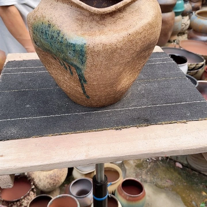 紫砂花盆高度27口径23