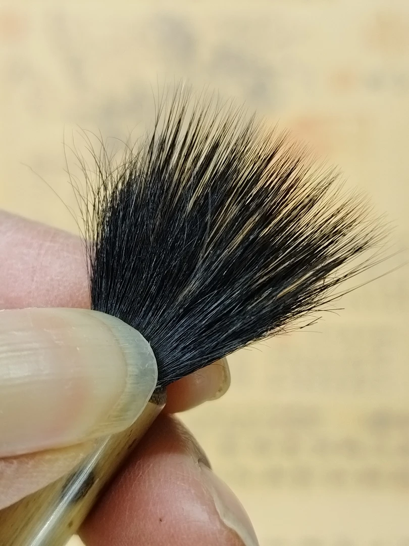 （东亮笔莊）纯黑尖紫豪出峰2.8.口径0.8