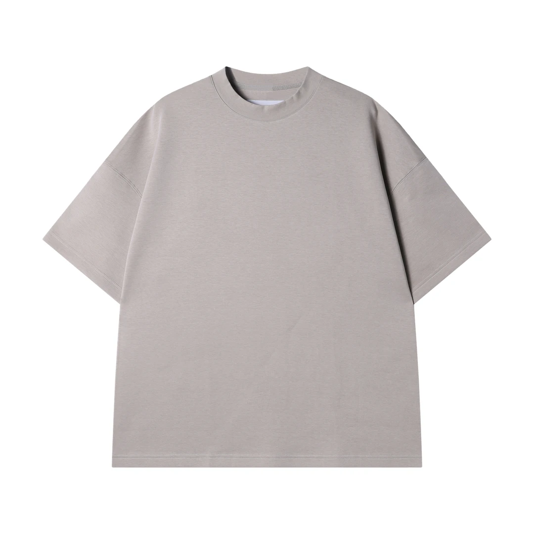 早春新款时尚个性韩系纯色简约圆领套头短袖头像百搭情侣套头上衣