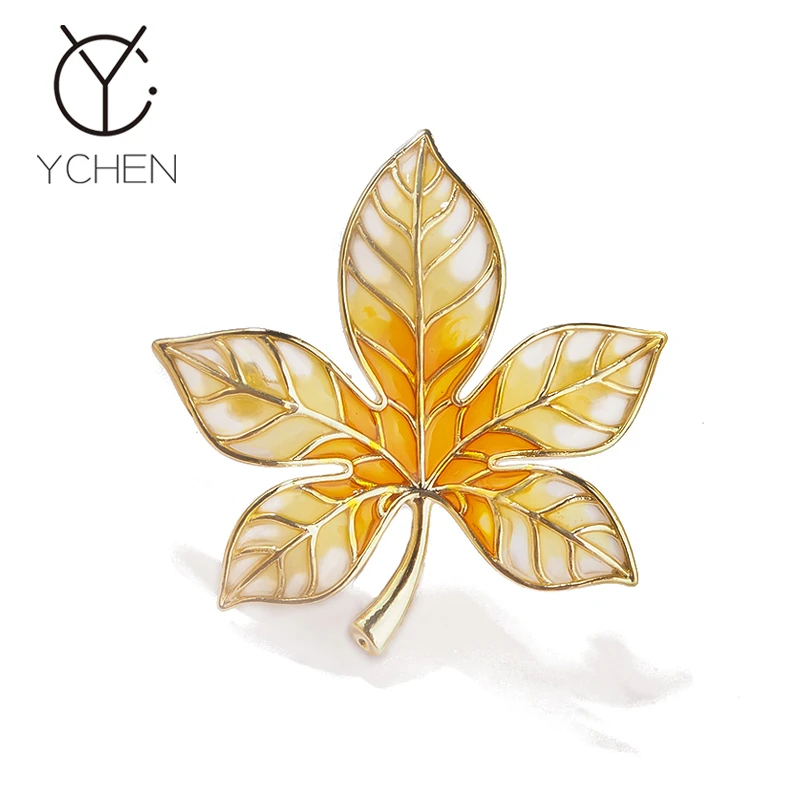 铜合金胸针 【一叶知秋】深秋晚霞枫叶胸针高级感百搭时尚饰品