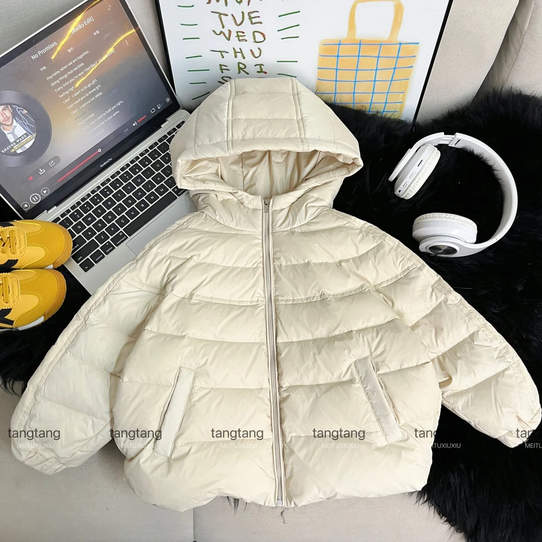 【糖】～羽绒服2025冬季新儿童羽绒外套连帽三防加厚保暖白鸭绒