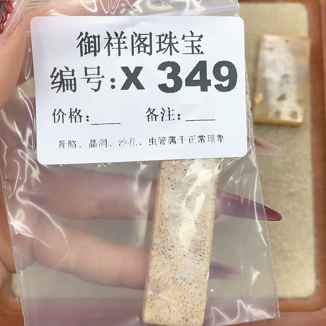 硅化珊瑚（珊瑚玉）颈饰未镶嵌温**月