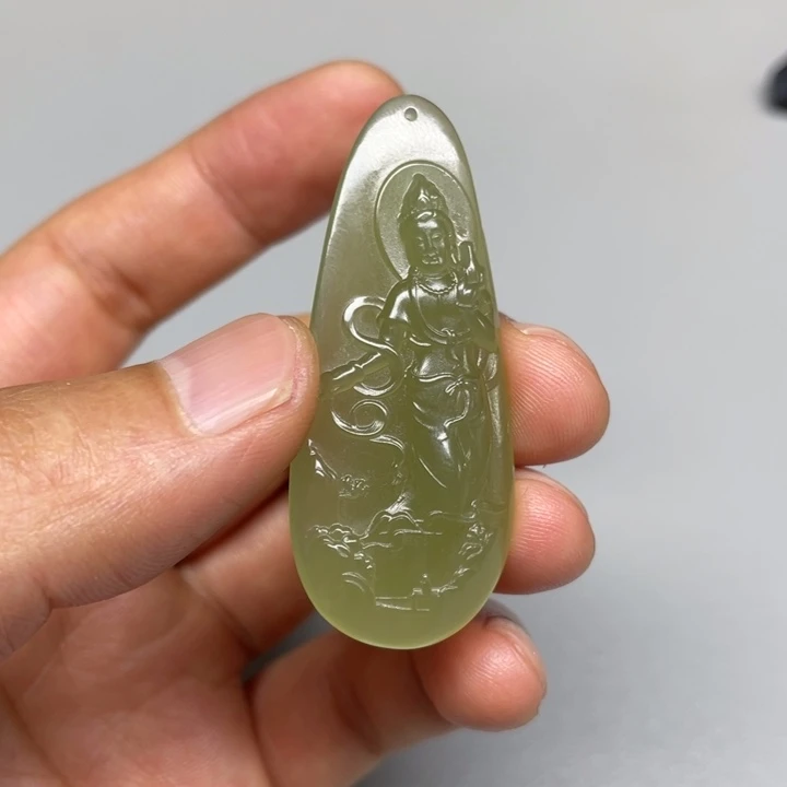 和田玉未镶嵌吊坠(不含链)?****?
