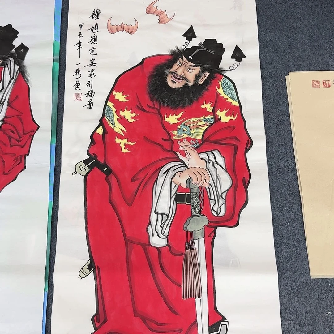 国画尺寸50X100手绘作品
