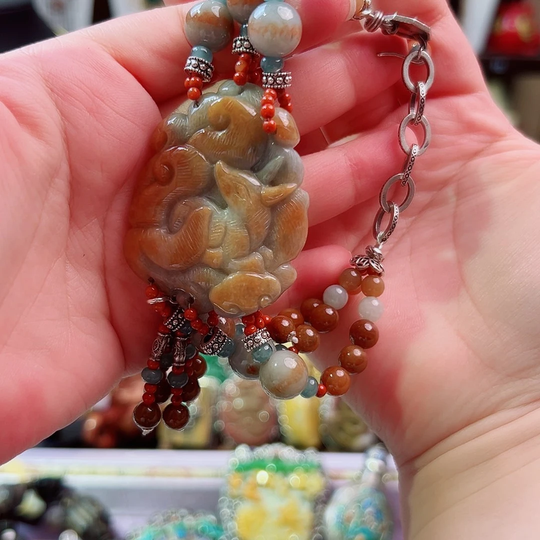 手链翡翠未镶嵌用****6国风