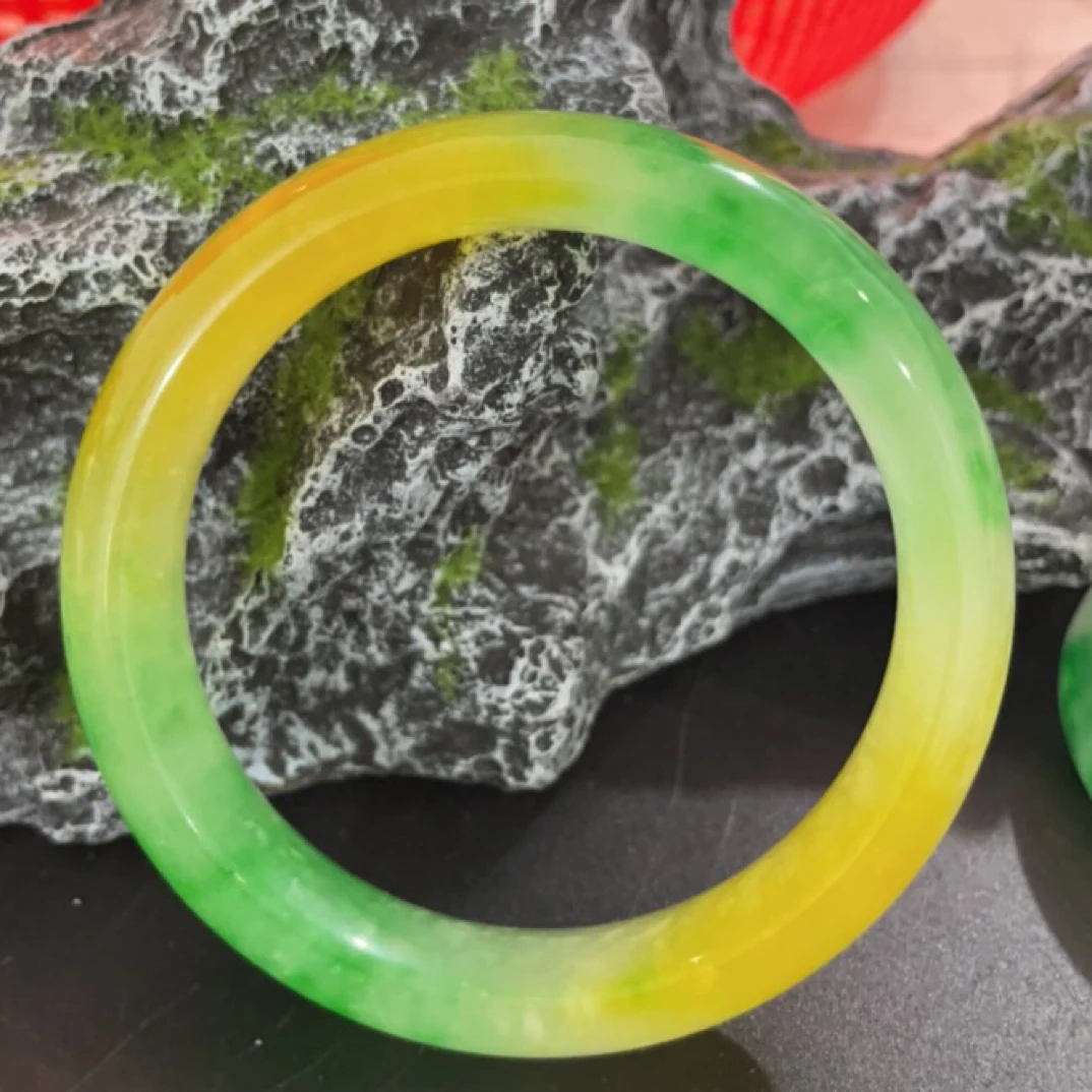 384     黄加绿车轮镯