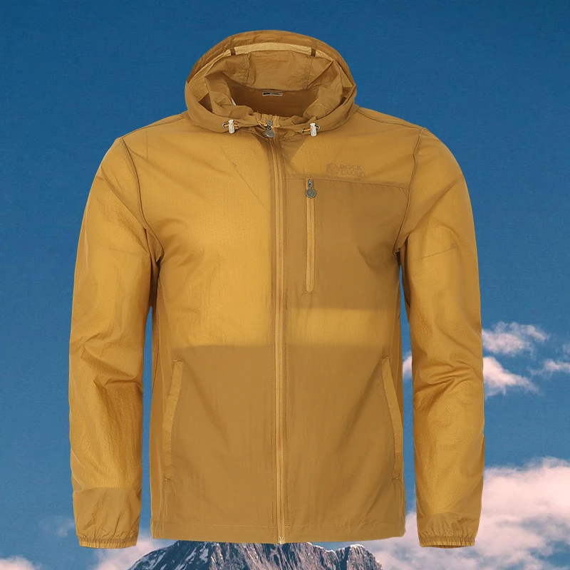 岩云户外运动男士防风皮肤衣连帽设计春夏休闲百搭200