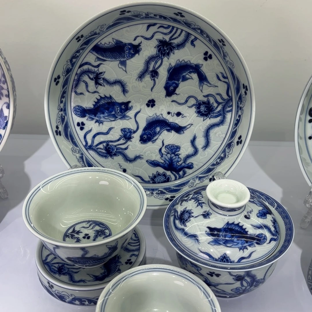 再***式景德镇陶瓷五件套