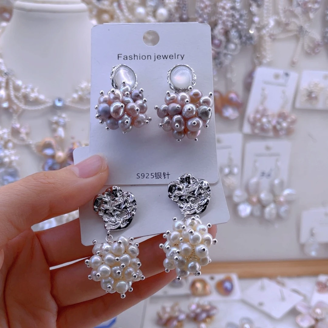 未镶嵌耳饰淡水珍珠耳饰