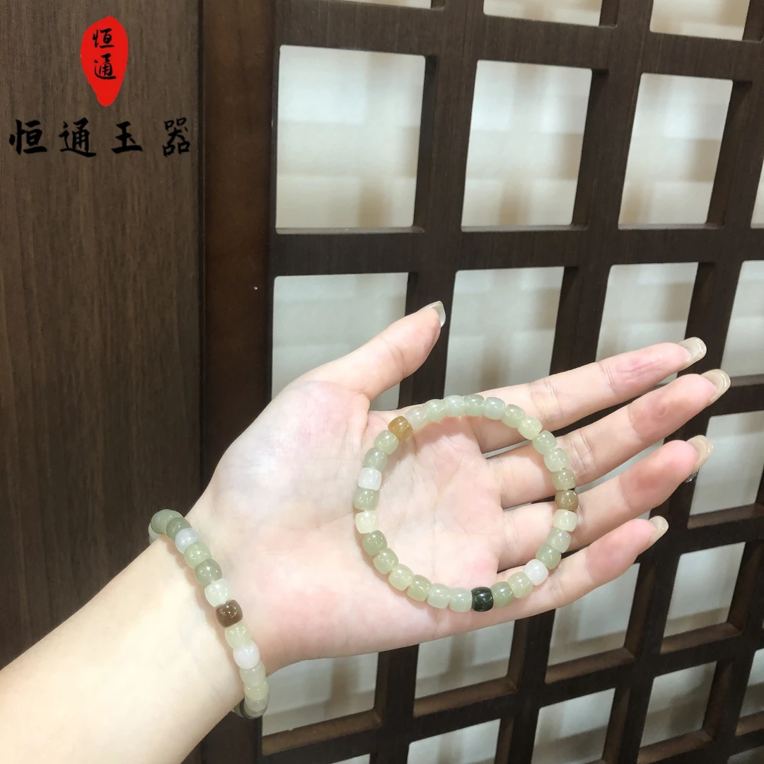 和田玉多宝直切手串约7mm 1-150