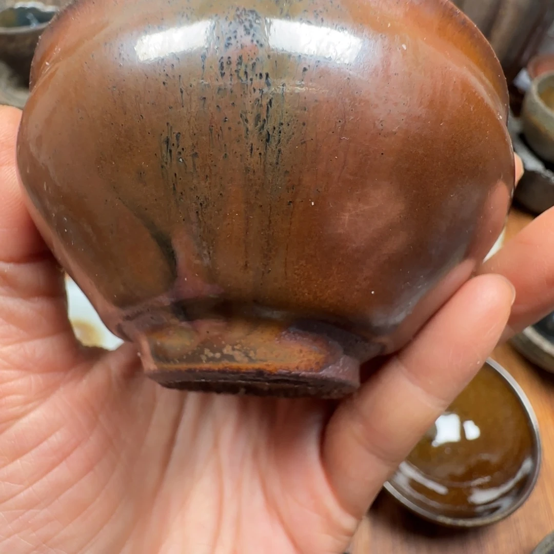 柴烧建盏茶盏茶杯652