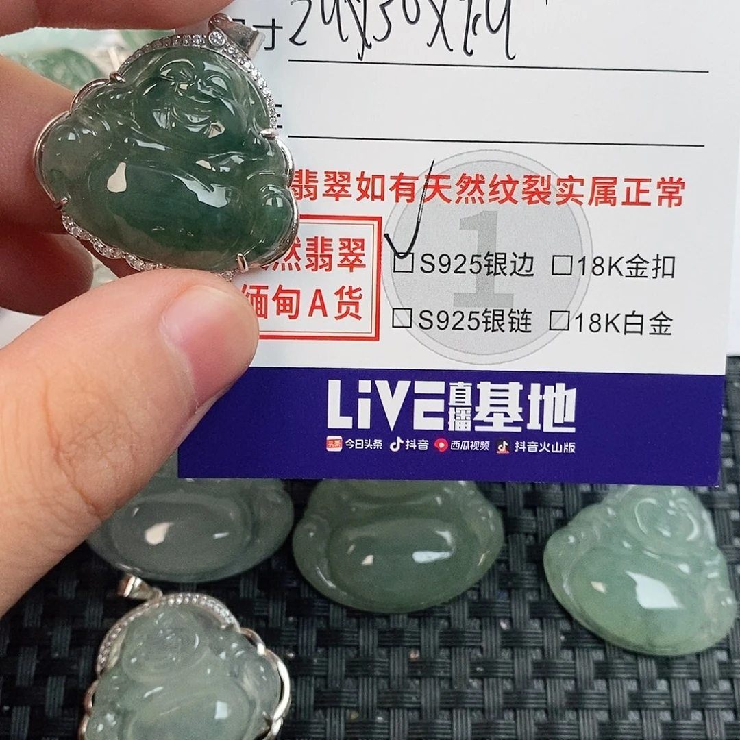 翡翠银S925镶嵌颈饰